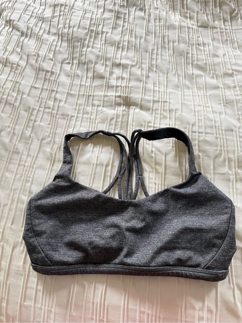 lululemon athletica Charcoal Gray Strappy Sports Bra